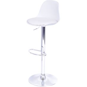 Banqueta Saarinen cor Branca Base Cromada - 39870