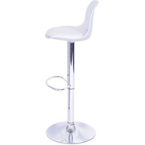 Banqueta Saarinen cor Branca Base Cromada - 39870