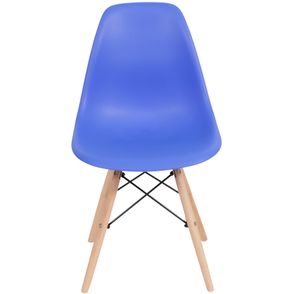 Cadeira Eames Polipropileno Azul Escuro Base Madeira - 40791