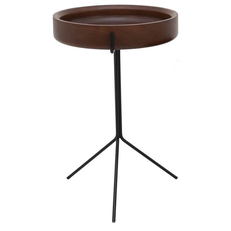 MesaApoioTrayAltaCastanhoBasePreta56cmALT41566