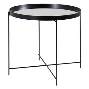 Mesa Lateral Volpi Preta Espelho 80 cm (LARG) - 42016