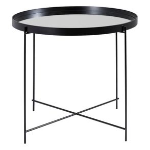 Mesa Lateral Volpi Preta Espelho 80 cm (LARG) - 42016