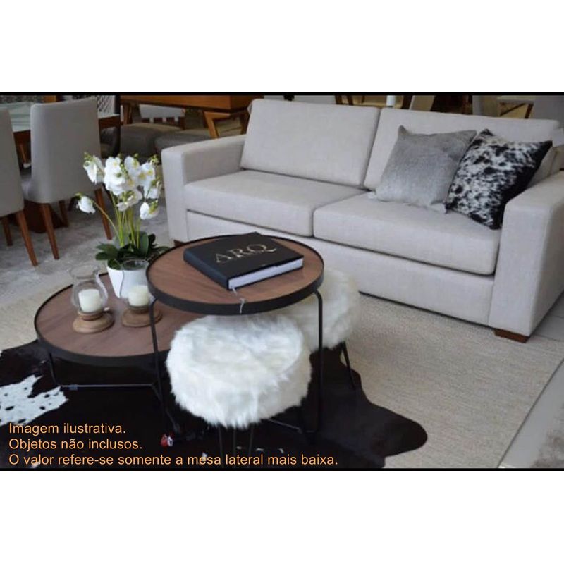 MesaLateralKevinBaixaCastanhoBronze61cmLARG42034