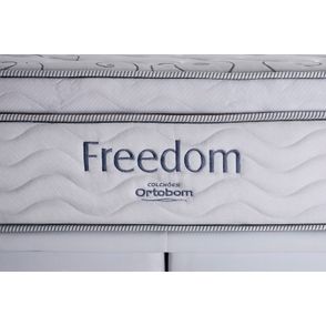 Colchao Freedom Solteiro 88 cm (LARG) Branca com Cinza - 42509