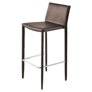 Banqueta Amanda 6606 PVC Marrom Estrutura em Metal - 32844