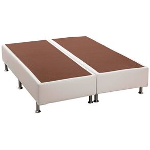 Base de Cama Box Courino Branco Queen 158 cm (LARG) Alta - 42769