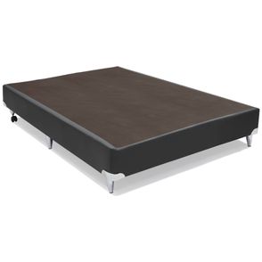 Base de Cama Box Courino Cinza Viuva 128 cm (LARG) Baixa - 42779