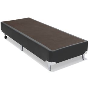 Base de Cama Box Courino Cinza Solteiro 88 cm (LARG) Alta - 42786