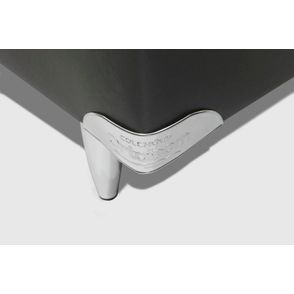 Base de Cama Box Courino Cinza Solteiro 88 cm (LARG) Alta - 42786