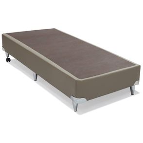 Base de Cama Box Courino Bege Solteiro 88 cm (LARG) Baixa - 42796