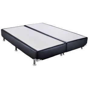 Base de Cama Box Courino Preto Queen 158 cm (LARG) Baixa - 42850