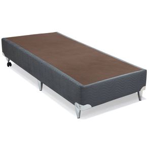 Base de Cama Box Camurca Cinza Solteiro 88 cm (LARG) Baixa - 42859