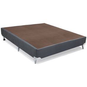 Base de Cama Box Camurca Cinza Viuva 128 cm (LARG) Baixa - 42860