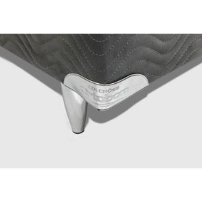 Base de Cama Box Camurca Cinza Super King 193 cm (LARG) Alto - 42872