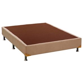 Base de Cama Box Camurca Bege Viuva 128 cm (LARG) Baixa - 42881