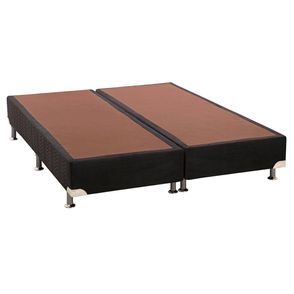 Base de Cama Box Camurca Preto Queen 158 cm (LARG) Baixa - 42895