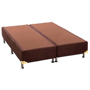 Base de Cama Box Camurca Marrom Queen 158 cm (LARG) Baixa - 42907