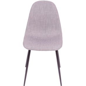 Cadeira Robin Linho Cinza com Base Preta - 43085