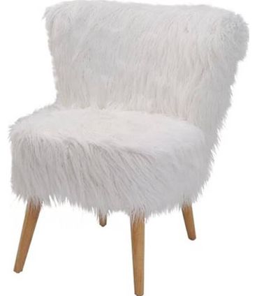 Poltrona Mila Branca Estofada Pele Sintetica Base Madeira - 43298