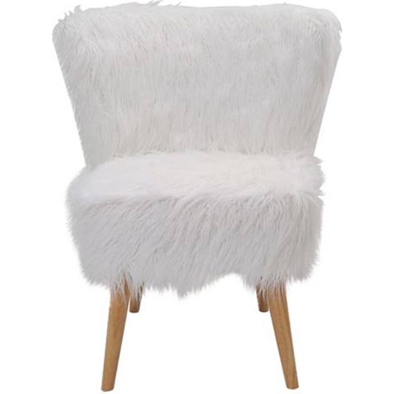 PoltronaMilaBrancaEstofadaPeleSinteticaBaseMadeira