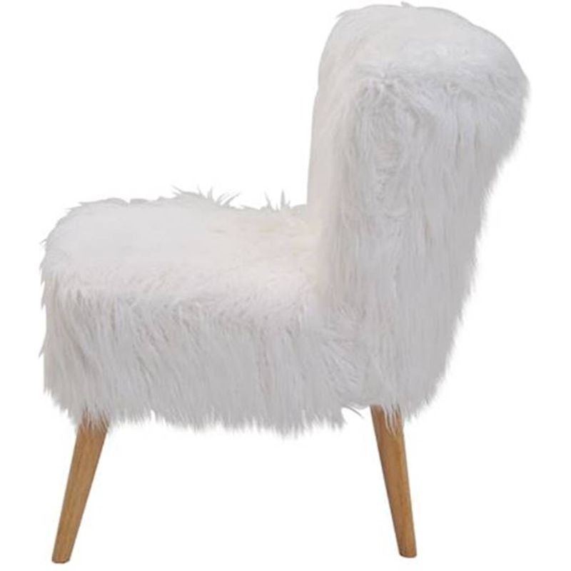 PoltronaMilaBrancaEstofadaPeleSinteticaBaseMadeira