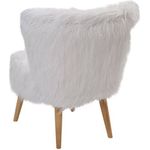 PoltronaMilaBrancaEstofadaPeleSinteticaBaseMadeira