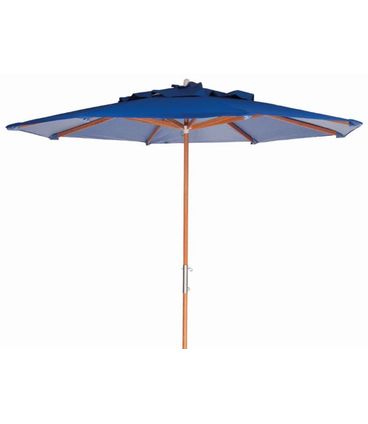 Ombrelone Leblon Azul Marinho em Madeira Central 2,40 MT (LARG) com Tecido Bagun - 43756