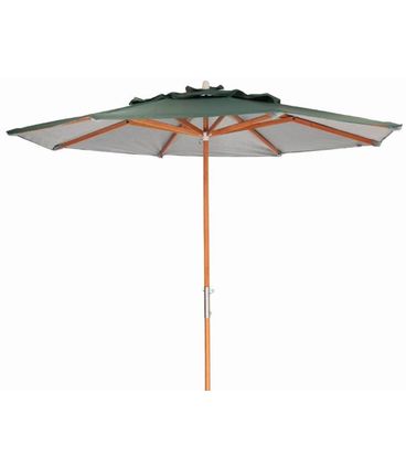 Ombrelone Leblon Verde Militar em Madeira Central 2,40 MT (LARG) com Tecido Bagun - 43763