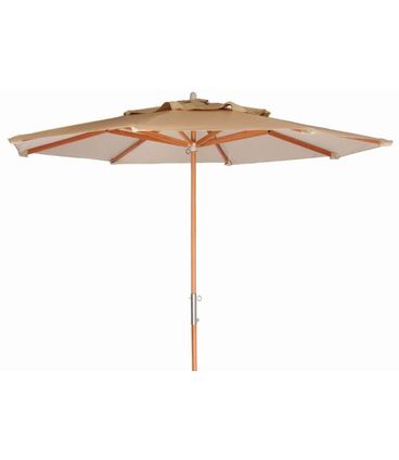 Ombrelone Leblon Creme em Madeira Central 2,90 MT(LARG) com Tecido Bagun - 43769