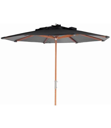 Ombrelone Leblon Preto em Madeira Central 2,40 MT (LARG) com Tecido Bagun - 43762