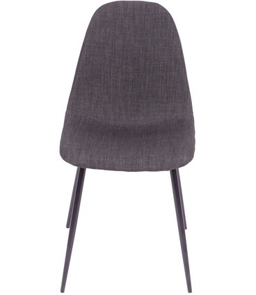 INATIVO - Cadeira Robin Linho Grafite com Base Preta - 43084