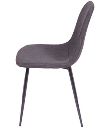 INATIVO - Cadeira Robin Linho Grafite com Base Preta - 43084