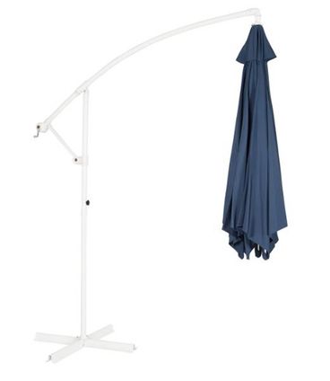 Ombrelone Guaiuba Azul Marinho em Aluminio com Base Lateral 3,35 MT (LARG) com Tecido Poliester - 43791