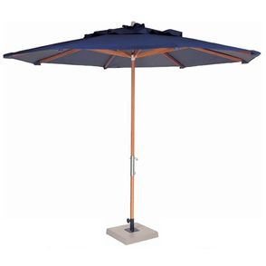 Ombrelone Leblon Azul Royal em Madeira 2,90 MT (LARG) Base 49x49 cm Central com Tecido Bagun - 44292