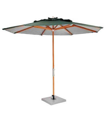 Ombrelone Leblon Verde Militar em Madeira 2,00 MT (LARG) Base 65x65 cm Central com Tecido Bagun - 44315