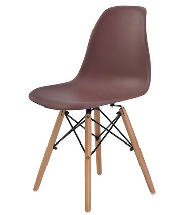 Cadeira Eames Eiffel Polipropileno Cafe Base Madeira - 44159