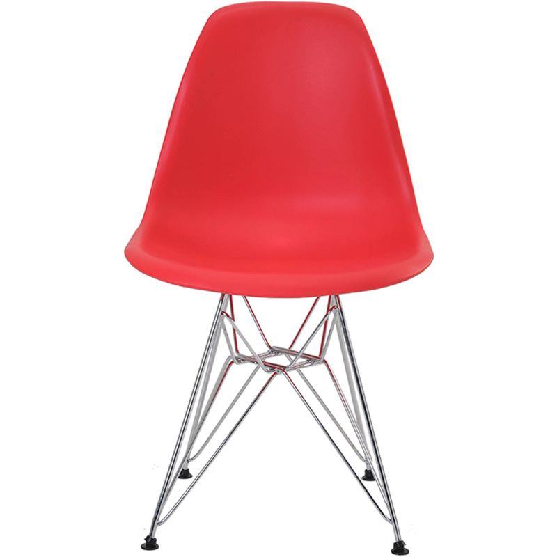 CadeiraEamesEiffelPPVermelhaBaseCromada