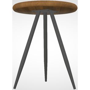 Mesa Lateral Trianon Metal Grafite Rustic Brown 50cm  - 44891