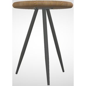 Mesa Lateral Trianon Metal Grafite Driftwood 50cm - 44893