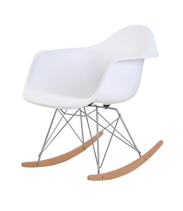 Cadeira Eames Eiffel com Braco Polipropileno cor Branco Base Balanco - 44925
