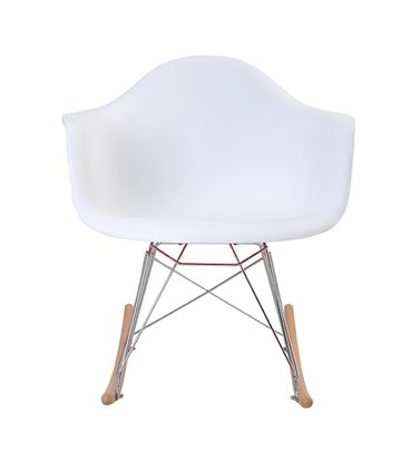 Cadeira Eames Eiffel com Braco Polipropileno cor Branco Base Balanco - 44925