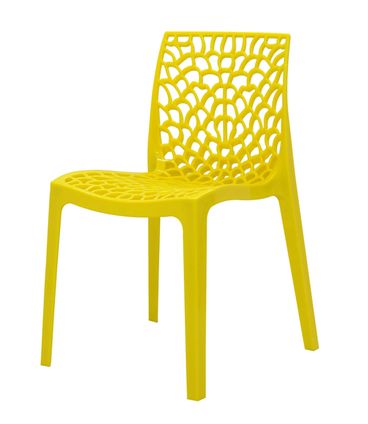 Cadeira Gruver em Polipropileno cor Amarelo - 44964