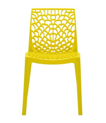Cadeira Gruver em Polipropileno cor Amarelo - 44964