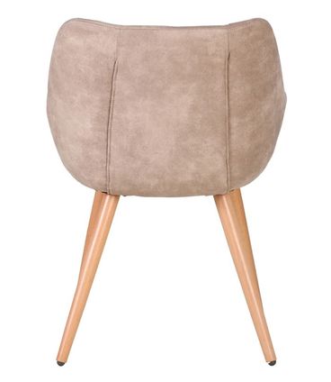 Cadeira Camila Assento Suede cor Caqui Vintage com Base Palito - 45033
