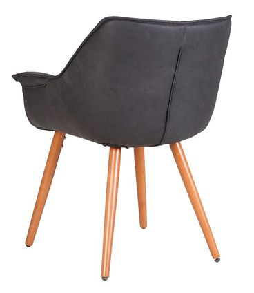 Cadeira Monique Assento Suede Preto com Base Palito - 45039