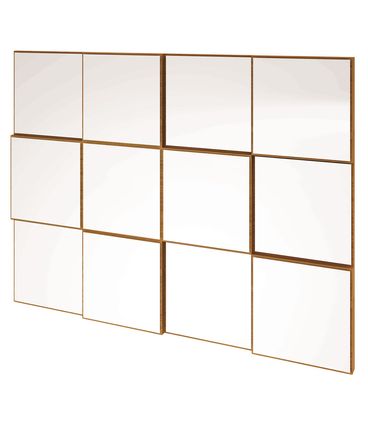Quadro Espelho Block Medio 1,00 MT (LARG) cor Freijo - 39584