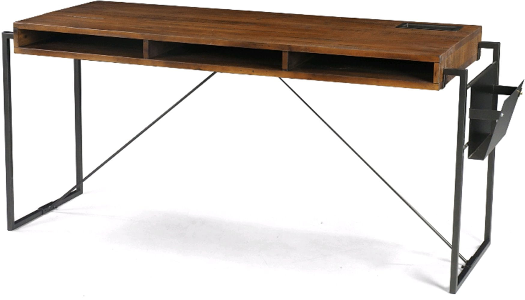 Escrivaninha-Welt-Metal-Grafite-Rustic-Brown-160-MT--LARG-