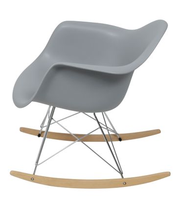 Cadeira Eames com Braco Base Balanco Cinza Fosco - 43637