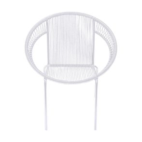 Poltrona Cancun Corda PVC Branca com Base em Aco pintado Branca - 47251