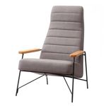 PoltronaSohoAltaAssentoBarkclothDriftwoodcomBaseEpoxiPreta48484